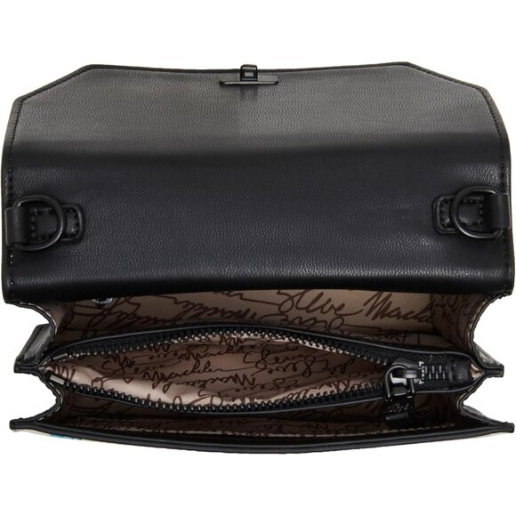 Mini Handbag Faux Leather Compact Top Handle Crossbody Organizer - Picture 4 of 6